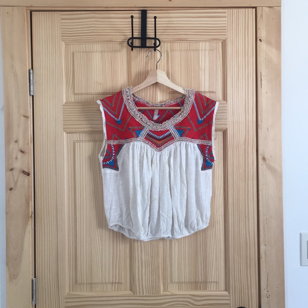 Free People woven top blouse